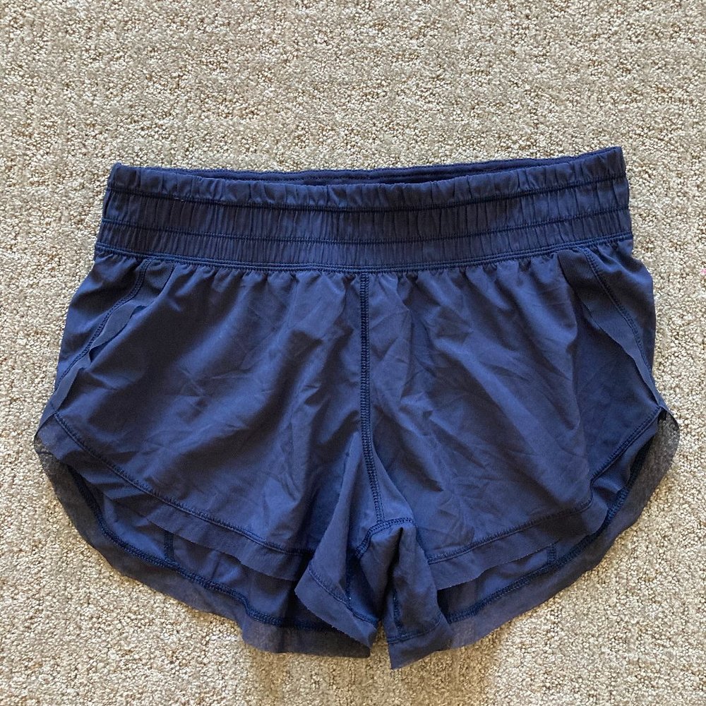 Navy Lululemon Running shorts
